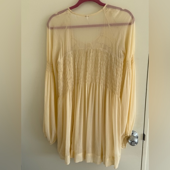 Free People Lini Smocked Mini babydoll tunic dress - Picture 4 of 8